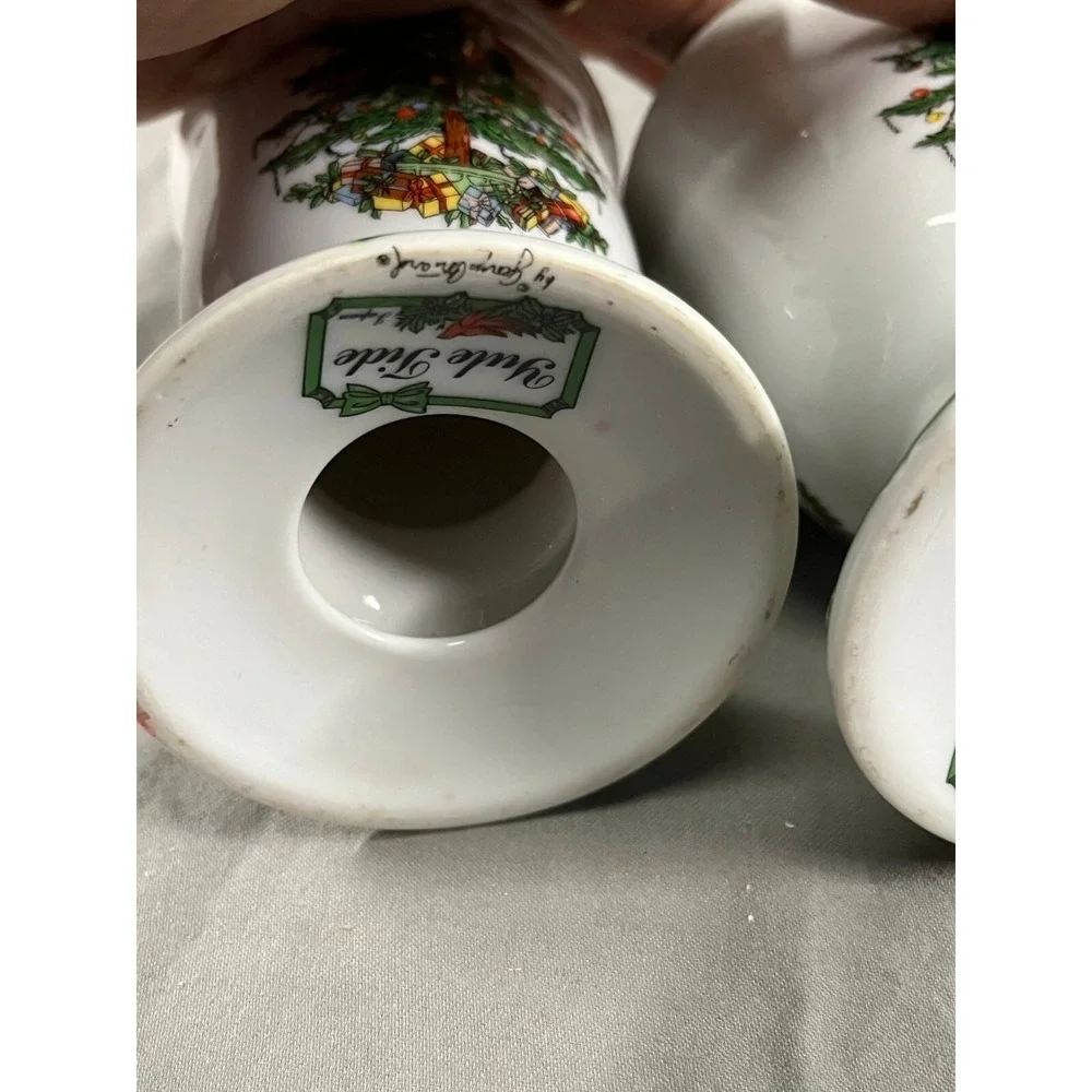 Georges Briard Yule Tide Candlestick‎ Candle Holder Set of 2